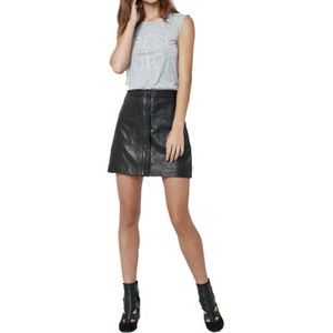 Rebecca Minkoff - Lambskin Leather Skirt - XXS